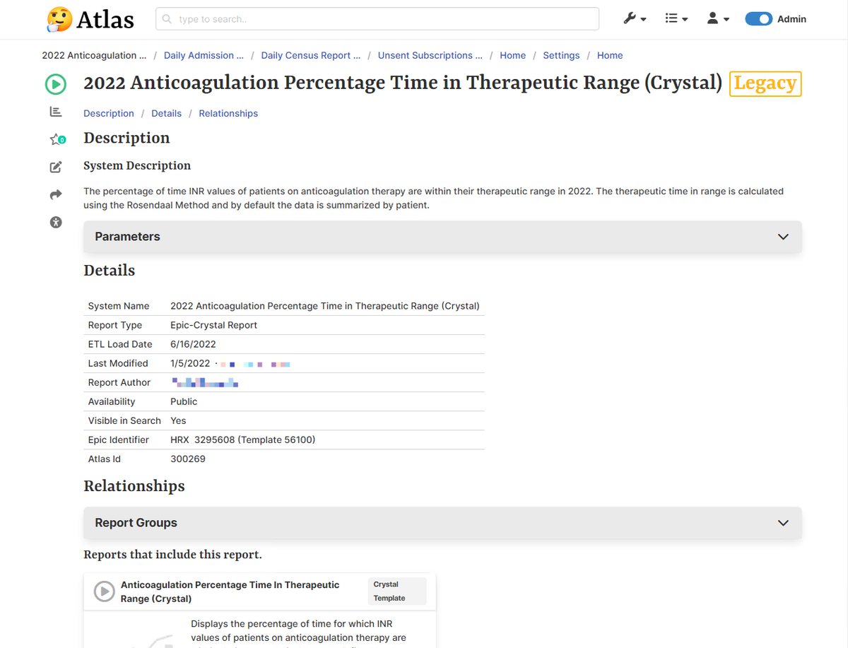Example Crystal Report
